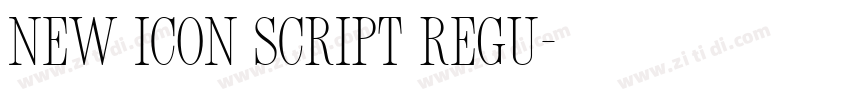 New Icon Script Regu字体转换 New Icon Script Regu字体转换